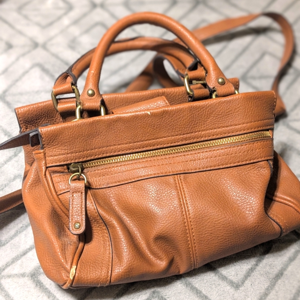 Merona Small Crossbody Bag in Chestnut w/ Faux Leather